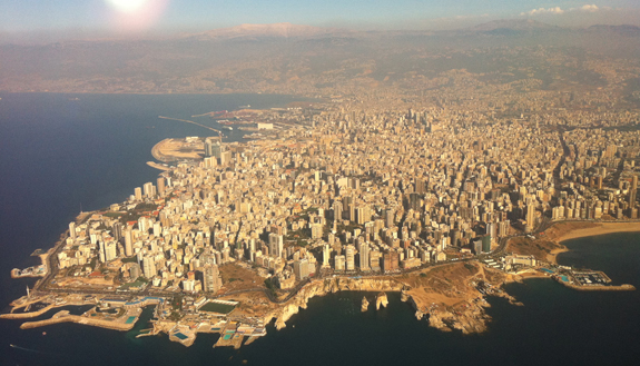 Beirut aerial view Beirut aerial view