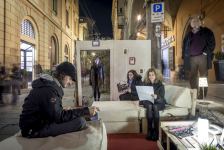 Art City White Night 2014. The urban lounge and a green view